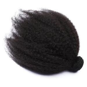 Popular Instant Delivery Natural Black Kinky Virgin Hair Weft Human Hair