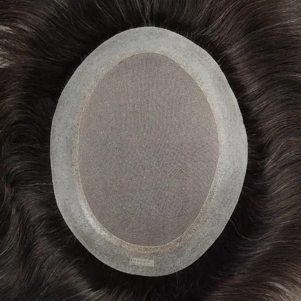 Fine Mono Base with Clear PU Perimeter Hair Toupee