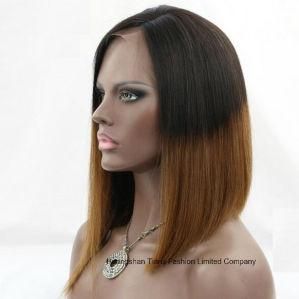 12&quot; Unprocessed Lace Front Lace Human Hair Wigs Short Bob Wig 1b/Brown