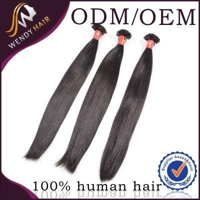 Black Color Virgin Brazilian U Tip Silky Straight Hair