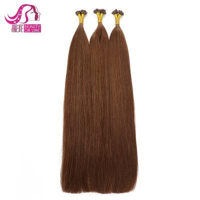 Human Hair Keratin Hair Bonding Extensions Flat Tip Hair Extensions