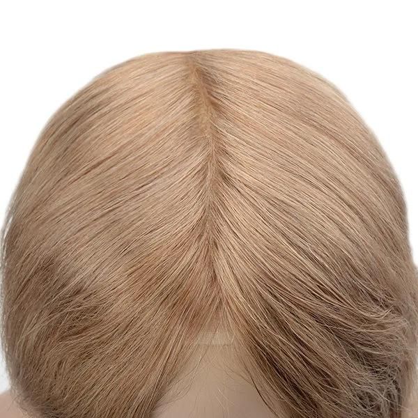 Super Thin Skin V-Looped Women Hair Replacement Systems with Lace Front