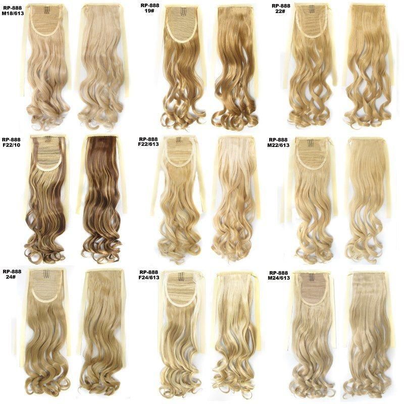 Natural Wavy Ribbon Synthetic Tie up Ponytail Hair Extension