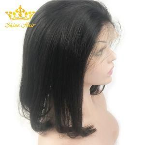 Wholesale 100% Human Hair Straight Brazilian Hair Full Lace Wig Bob Wig