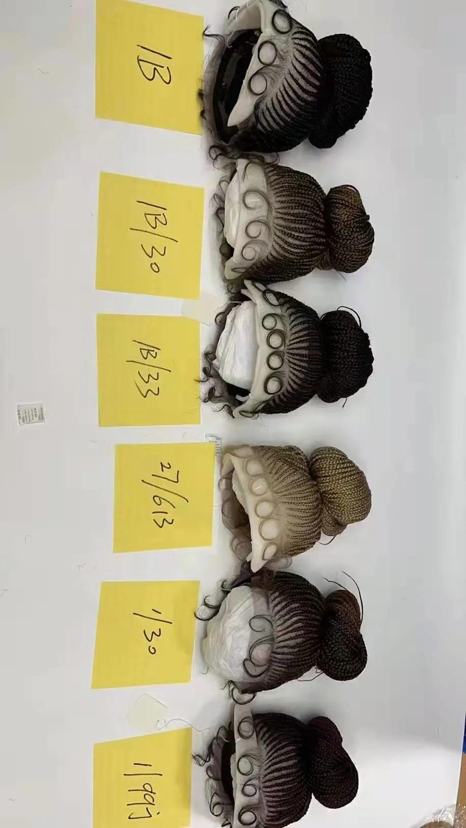 New Style Lace Frontal Synthetic Hair Blonde Braided Wigs with Baby Hairs