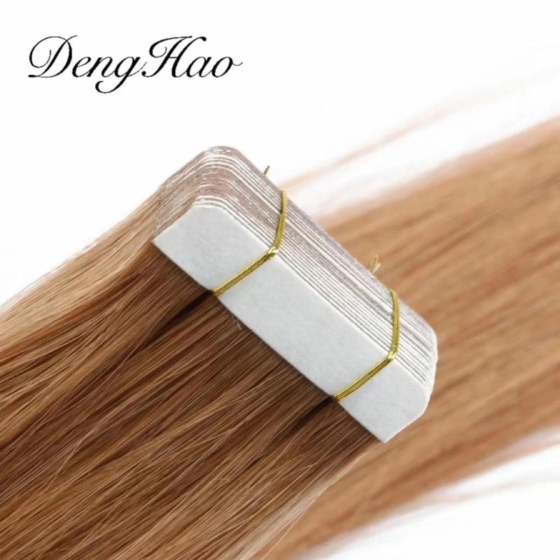 Double Drown 12A Grade 100% Human Virgin Remy Hair Tape in Hair Extensions