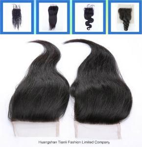 4*4&quot; 5*5 Straight Free Parting Brazilian Virgin Hair Closure