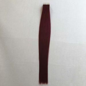 99j# Silky Straight Us PU Skin Weft Virgin Remy Human Hair Extensions