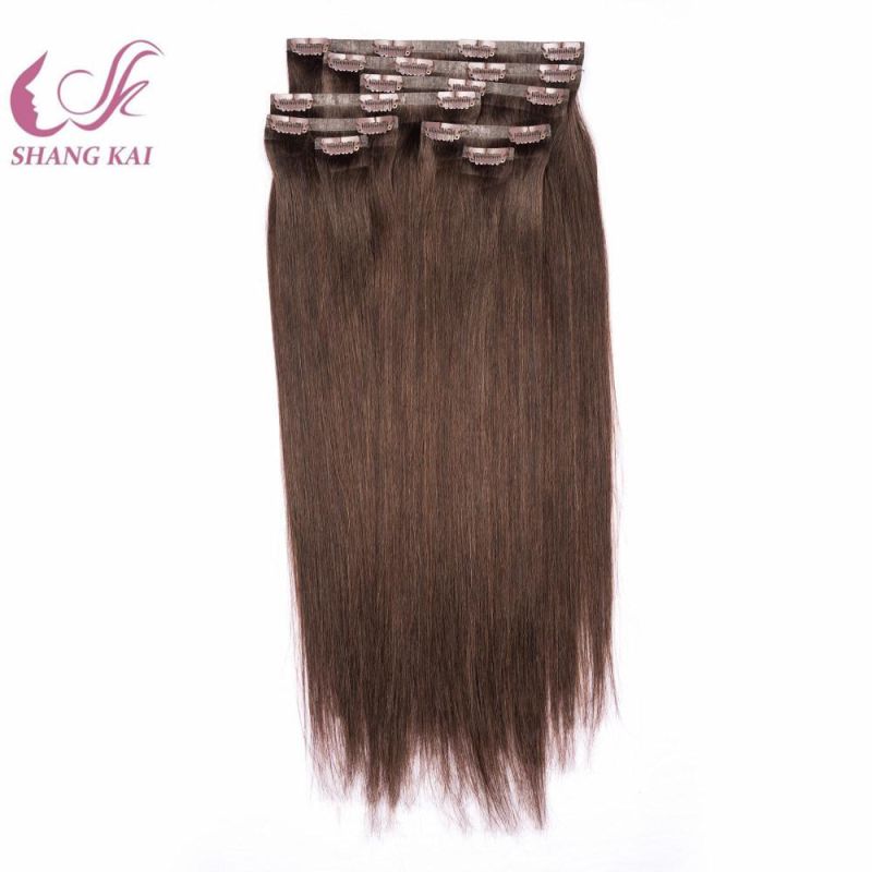 Wholesale Seamless Two Tone Ombre European Clip on/in Human Hair Extensions