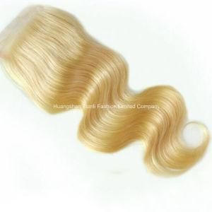 4*4 Lace Hair Accessories #60 Blonde Silk Base Frontal Closure Hairpieces