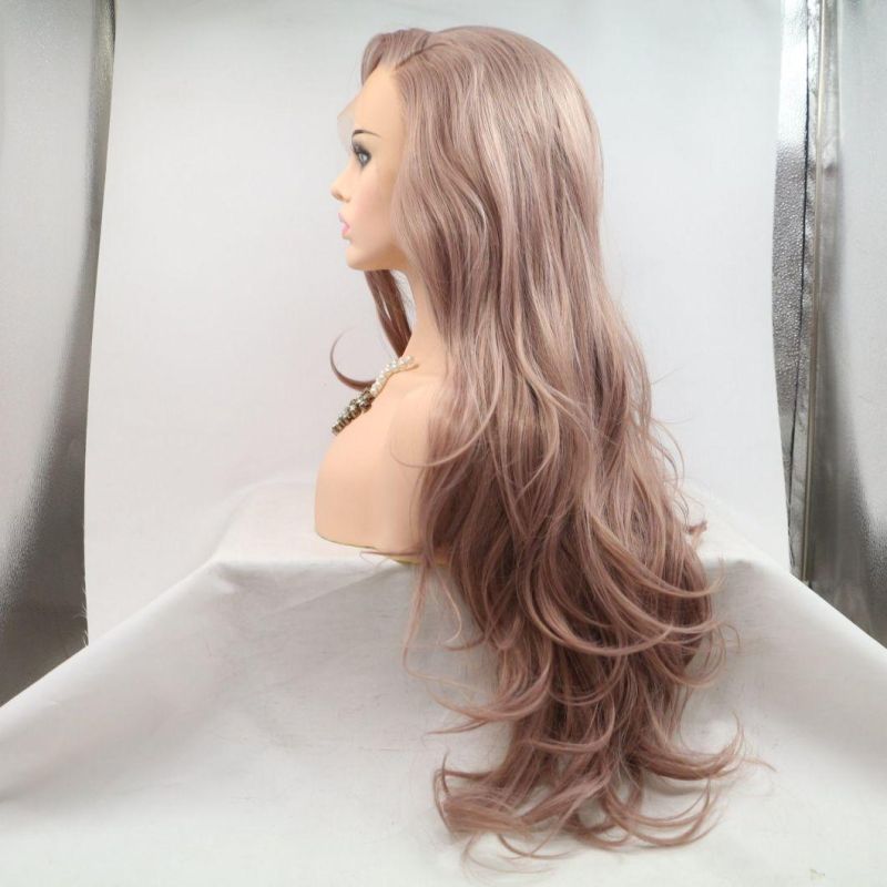 Top Quality 13X4 Lace Front Synthetic Wigs Wave Transparent Frontal Wigs