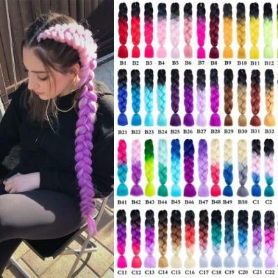 Kbeth Wholesale Color Hair Synthetic Hair Bundles Braids Hair Cheap Price for Women Halloween in Stock