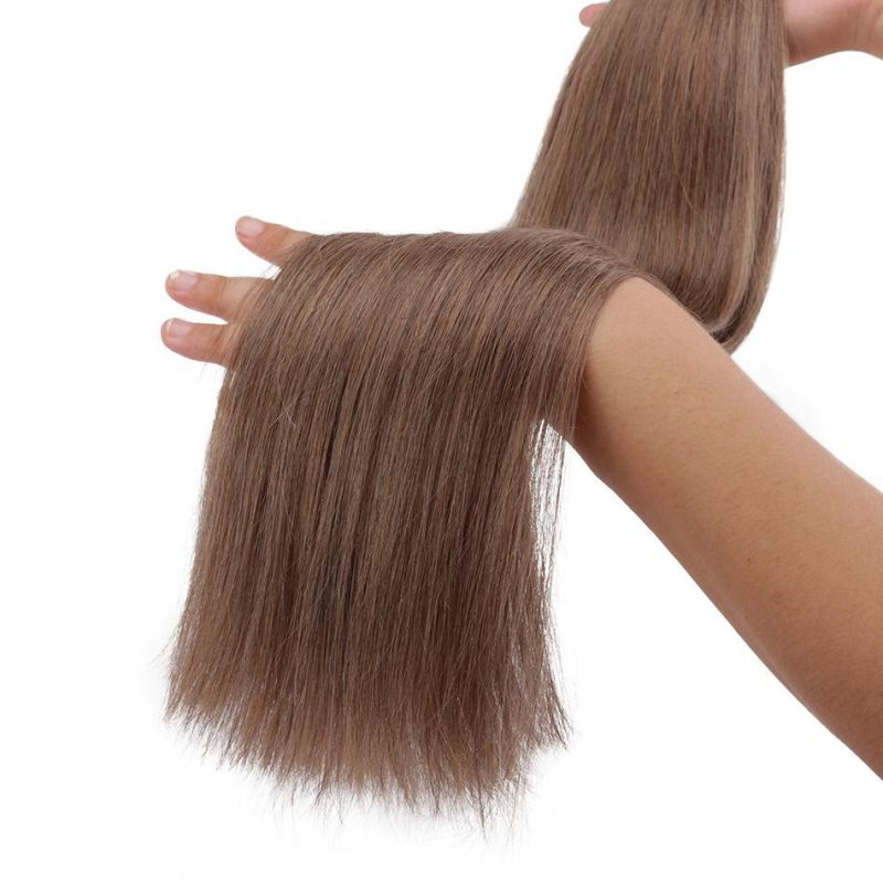 8 Tape in Human Hair Extensions Brazilian Remy Straight on Adhesive Invisible PU Weft Platinum Blonde Color 20PCS/Set