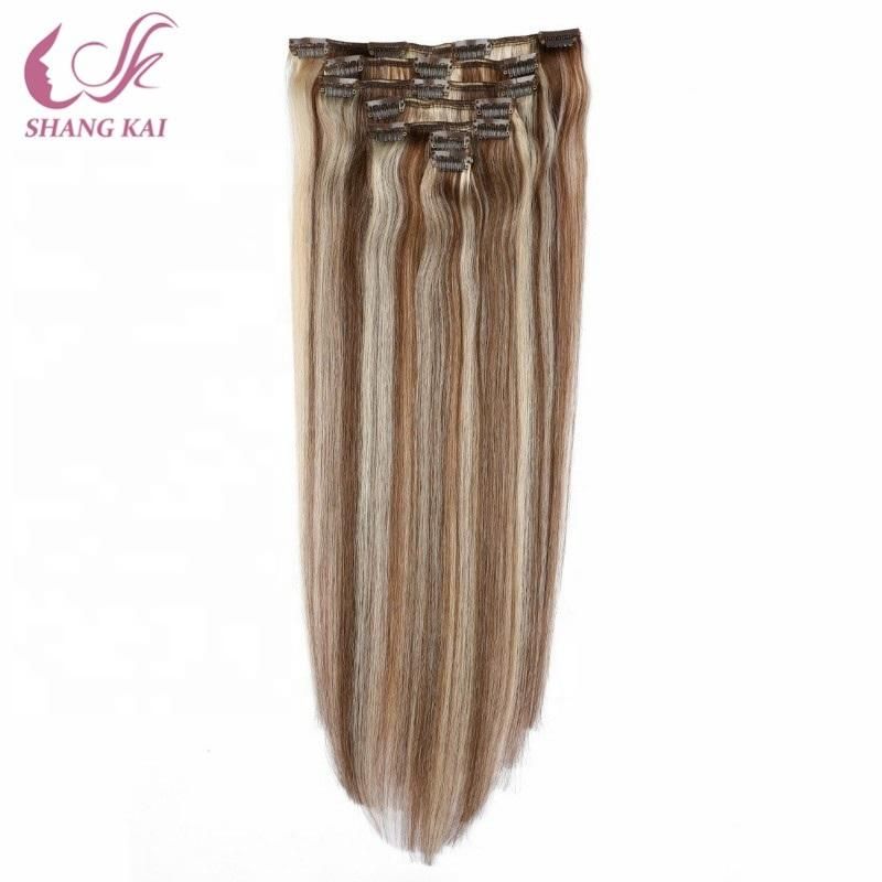 High Quality Human Raw Virgin Mix Clip Ins Cuticle Aligned Hair Extensions