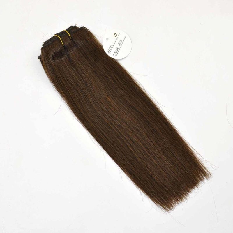 #4 Black Brown Color Remy Human Hair Extensions