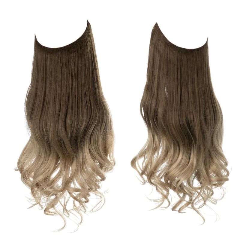 Natural Synthetic Hair Extensions Wavy False Hair Piece
