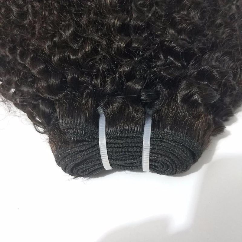 Full Head Peruvian Human Hair Hair Extension Afro Kinky Curl