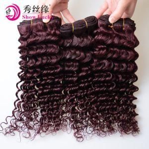 European Red Human Hair Weft Dye Colors Deep Wave Hair Remy Human Hair Weave