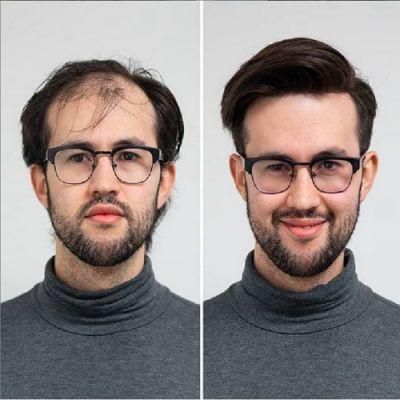 Kbeth Mens Toupee for Men Hair Wigs Mono PU&Lace Human Hair Replacement for Hair Loss Men From China Factory