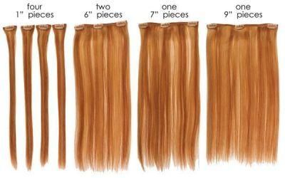 Straight Hair Clip in Hair Extensions Piano Color Clip in Human Hair Extensions
