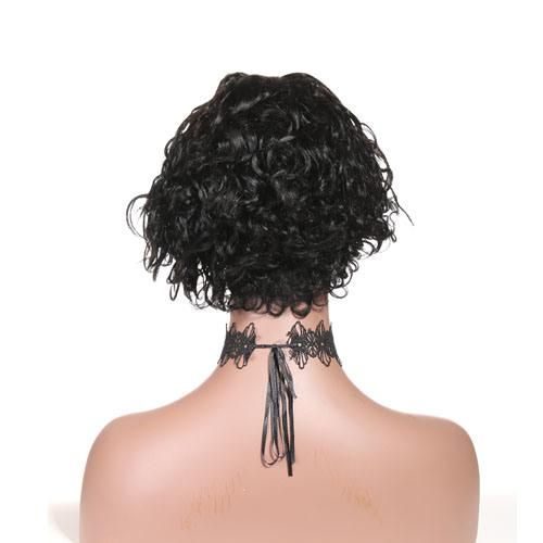 Remy Curly Bob Front Lace Wig Pre Plucked Hairline for Black Women