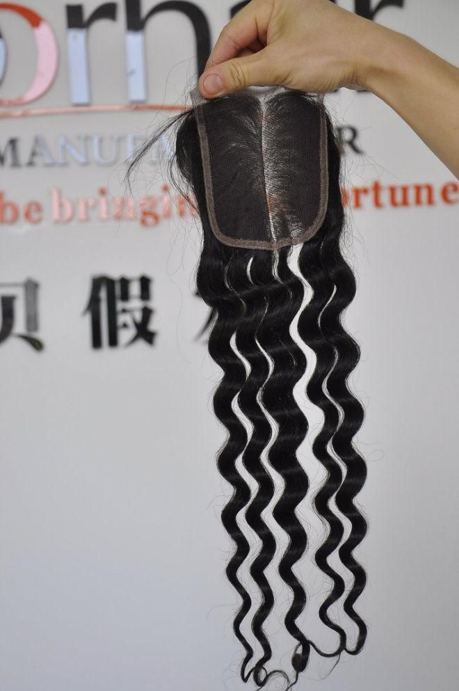 Virgin Human Hair Lace Closure at Wholesale Price (Deep Wave)