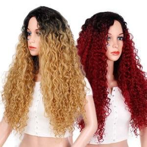 Wholesale Hotsale Ombre Kinky Curly Wig Brazilian Lace Front Hair Wig