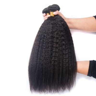 Kbeth Top Quality Kinky Straight Human Hair, Wholesale Cheap Peruvian Hair Bundle with Closure. Cuticle Aligned Hair Weft Vendor From China