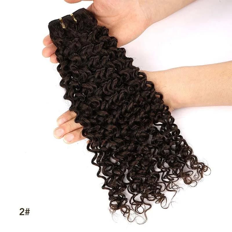 Remy Kinky Curly Colorful Human Hair Extensions 12-26′′