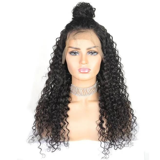 Factory Price High Quality 8A Brazil Human Hair Kinky Curly Wig 150% 13*4 Remy Hair Wig