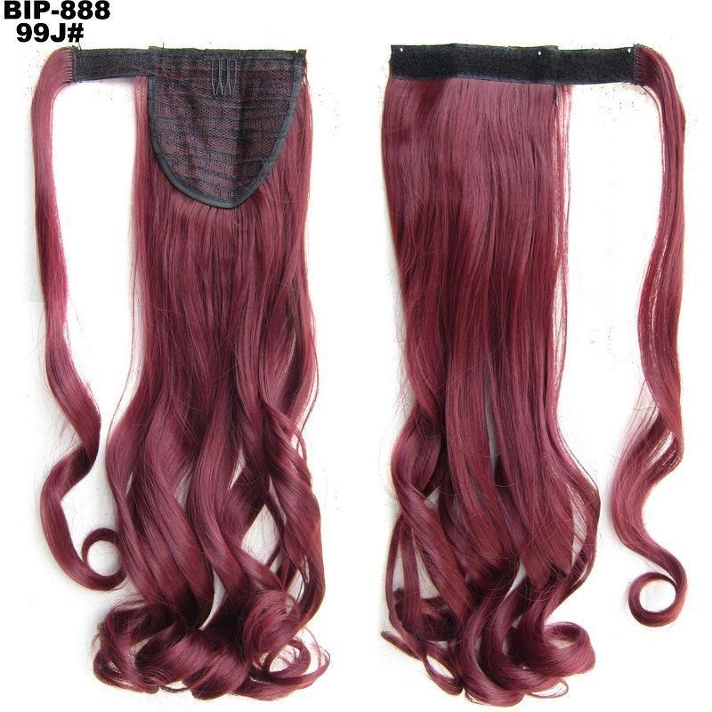 Body Wavy Synthetic Magic Paste Ponytail Clip in Hair Extension