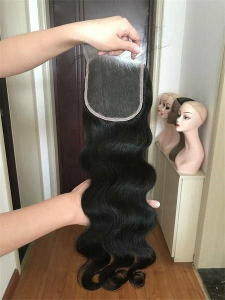 100% Pure Unprocessed Indian Virgin Human Hair Weaving Deep Wave Bundles Deals with Frontal Silk Base Lace Top Closure