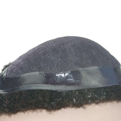 Lw80 High Quality Men&prime;s Afro Wig Curly Human Hair Replacements