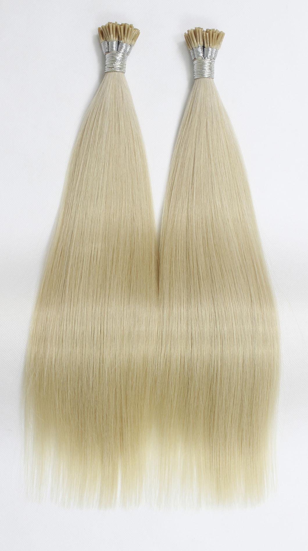 Cheap 613 Blonde Color Brazilian Straight Remy Human Hair Bundles I-Tip Extensions