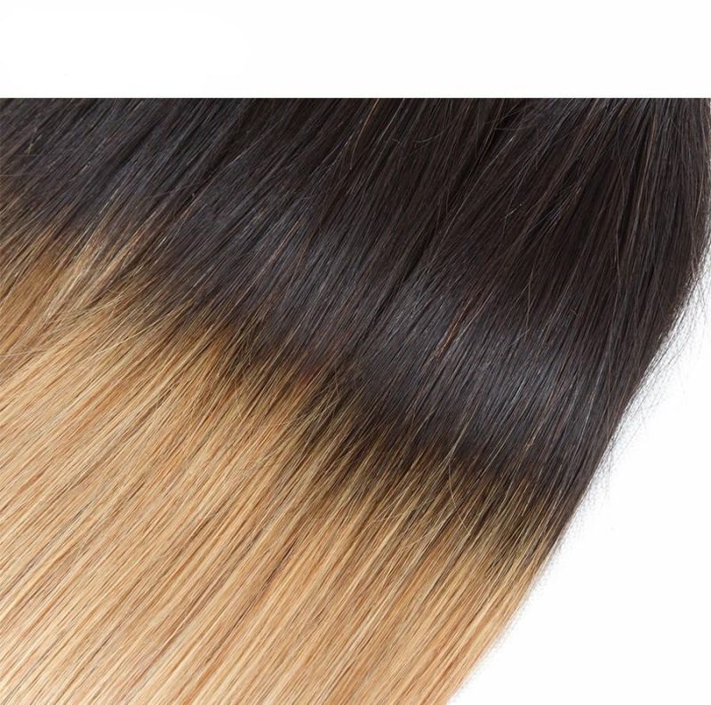 Color 1b/27 Natural Straight Peruvain Remy Human Hair
