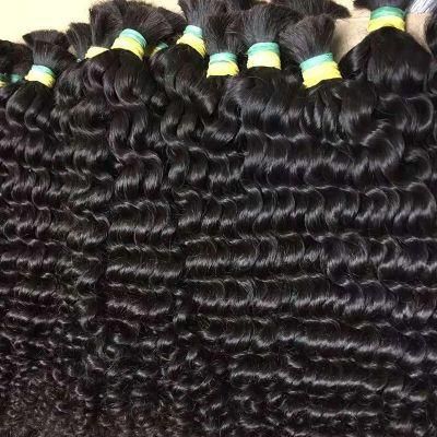 Virgin Cuticle Aligned Chinese Bulk Hair for Braiding 100% Unprocessed Human Hair Bulk Wholesale