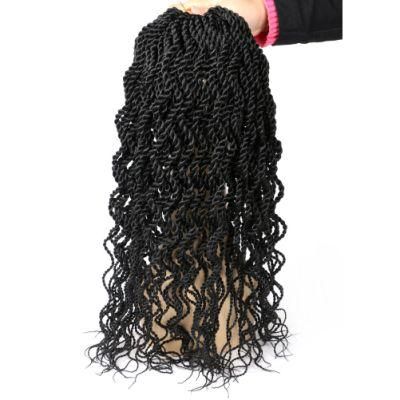 18inch 15 Strands Wavy Senegalese Twist Crochet Braiding Goddess Hair Extensions