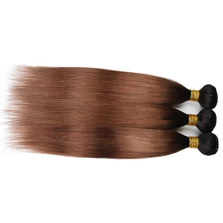 Wholesale Brazilian Hair Weave Silky Straight Bundles Human Hair Extension #T1b/30