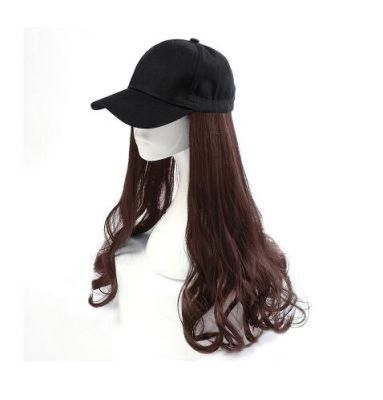 Summer Fashion Female Long Curly Hair Peaked Wig Hat