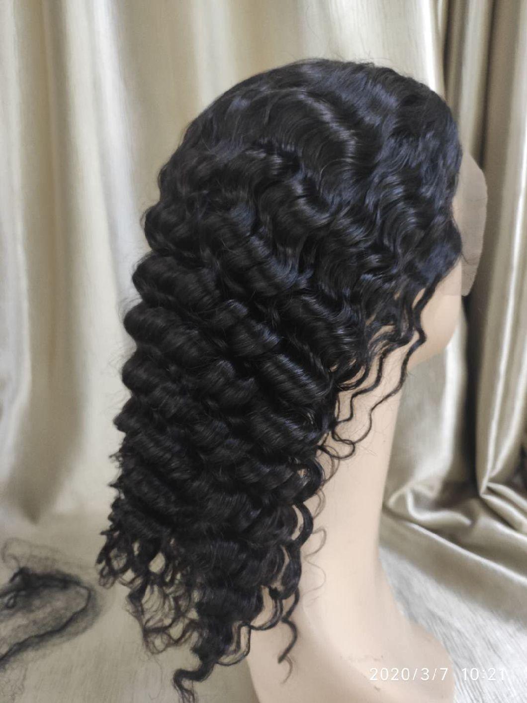 Brazilian Short Hair Deep Curly Lace Frontal Wigs
