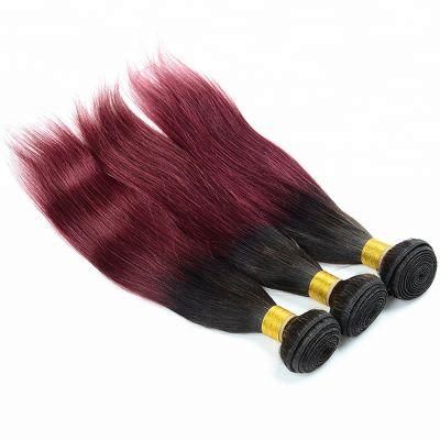 Kbeth 99j Two Tone Colors Human Hair Weave for Women 100% Virgin Best Malaysian Straight Hair Bundle with Cheap Price From Xuchang Factory