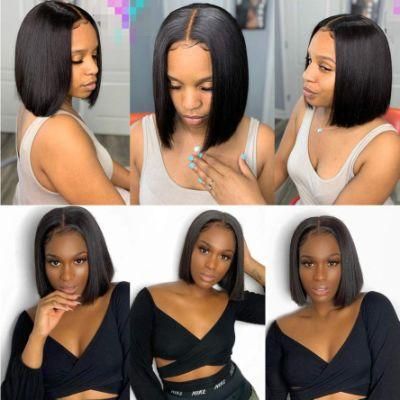 Brazilian Virgin Hair Lace Front Wigs 4X4 Lace Closure Bob Wigs Straight Bob Wigs Free Part Wigs