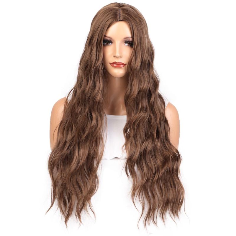24 Inch Natural Synthetic Long Kinly Curly Ombre Cosplay Wig for Black Women