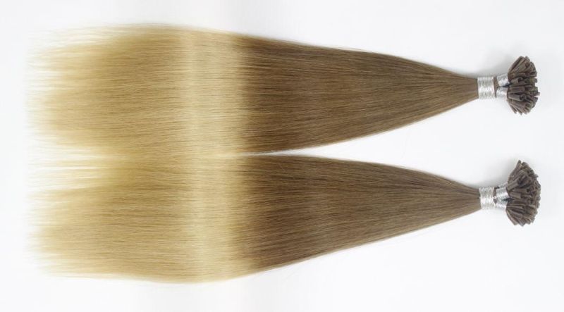 U-Tip Extensions Brazilian Straight Human Hair Bundles Ombre Color Remy Human Hair Extensions U-Tip Extensions Brazilian Straight Human Hair