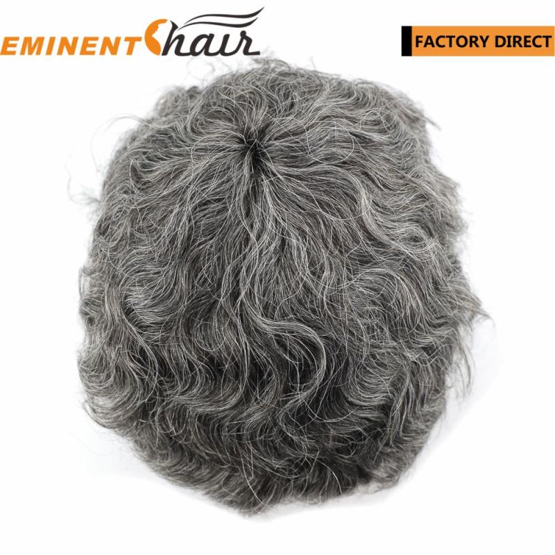 Wavy Lace Front Human Hair Men′s Toupee Custom Hair Replacement