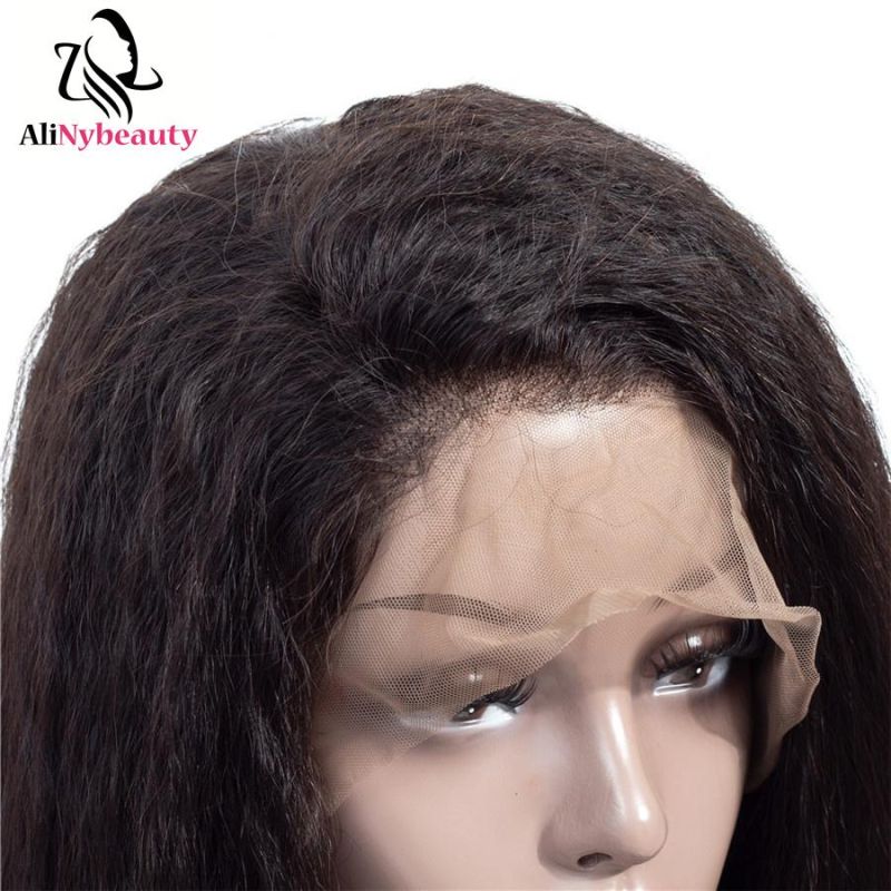 100% Virgin Brazilian Human Hair Kinky Straight Full Lace Wig