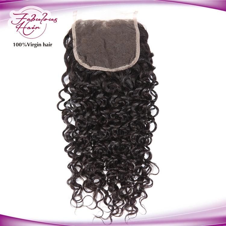 Curly Lace Closure 4*4 Human Hair Extensions Closures