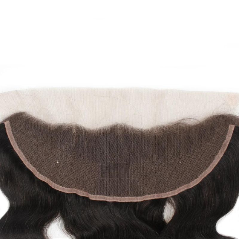 9A 13*4 Lace Front Closure Body Wavy Virgin Remy Human Hair Weaving #Black