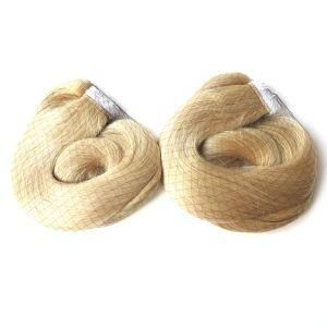Stock 22inch 100grams Double Drawn Platinum Blonde Wrap Around Clip on Human Hair Ponytails