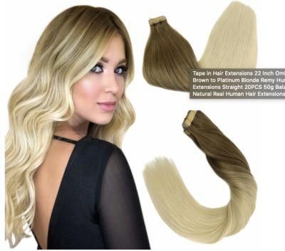 Double Drawn Tape Hair Extension Brazilian Human Hair